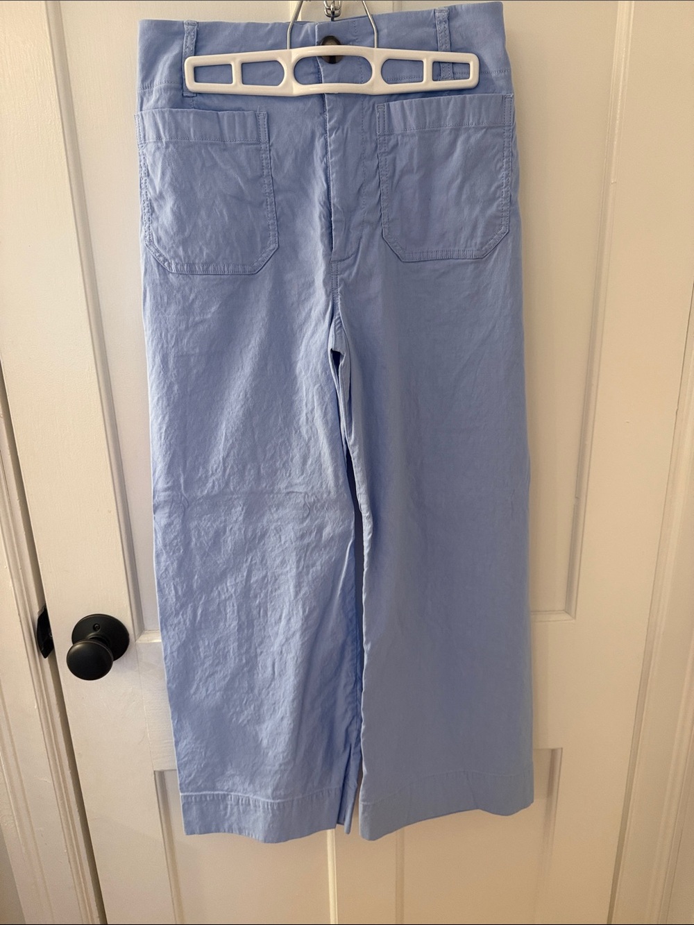Anthropologie Light Blue Wide-Leg Pull-On Pants